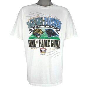 Vintage Jaguars vs Panthers Hall of Fame Game T-Shirt 1995 - Vintage Clothing